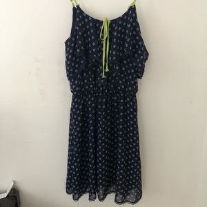 Navy Patterned Dress